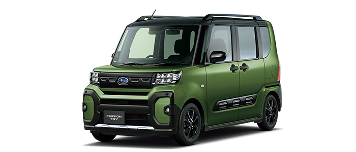シフォン トライ　ブラック・マイカメタリック／フォレストカーキメタリック